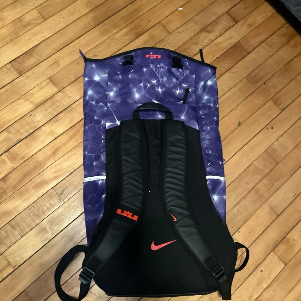 Nike Purple and Black Backpack with Red Accent - Picture 3 of 3